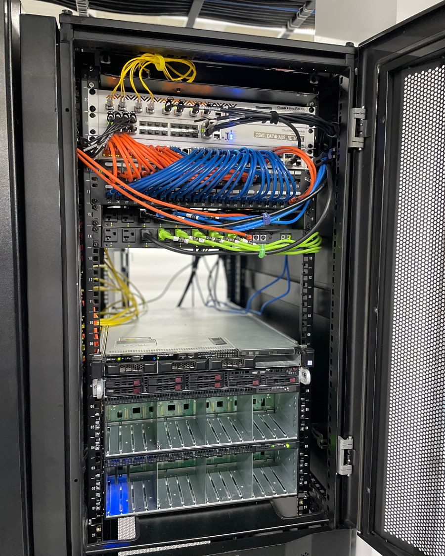 Sentinel South structured cabling and rack build